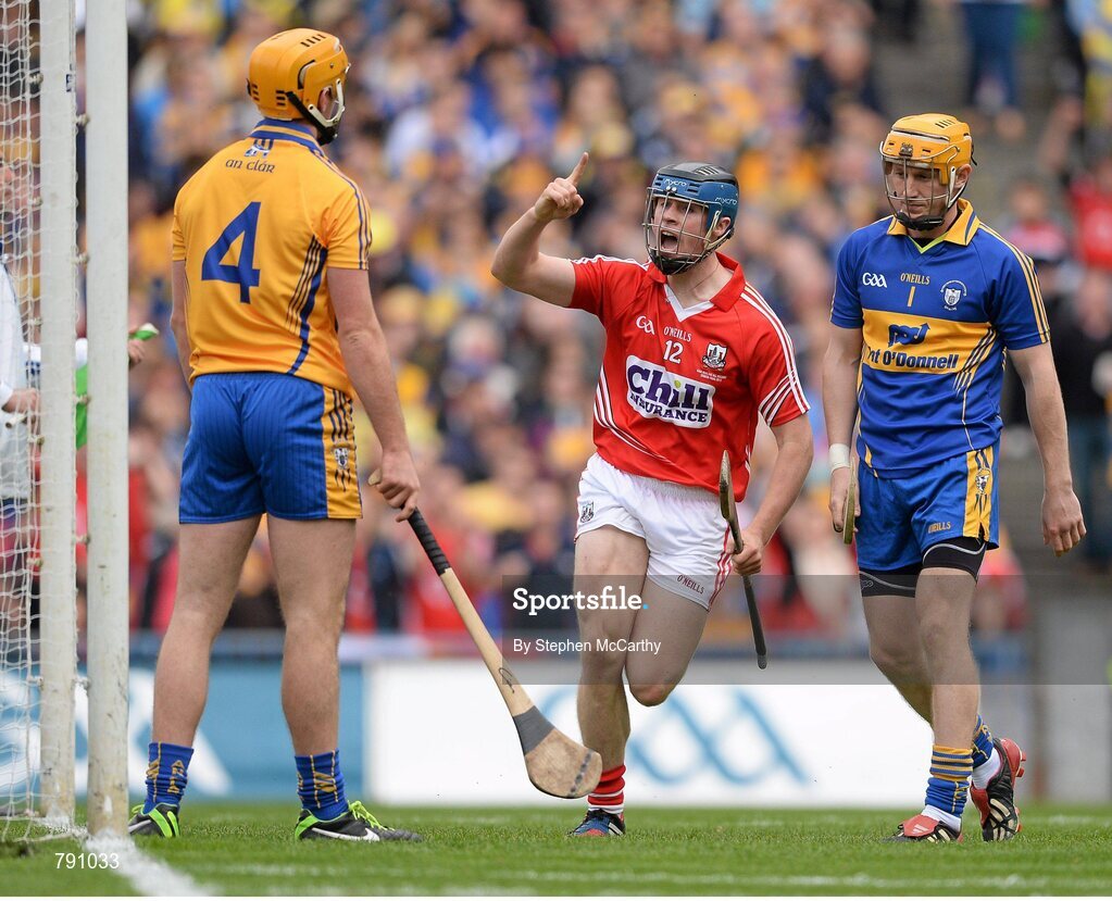8 September 2013; Conor Lehane, Cork, celebrates after scoring his side's first goal. GAA Hurling All-Ireland Senior Championship Final, Cork v Clare, Croke Park, Dublin. Picture credit: Stephen McCarthy / SPORTSFILE