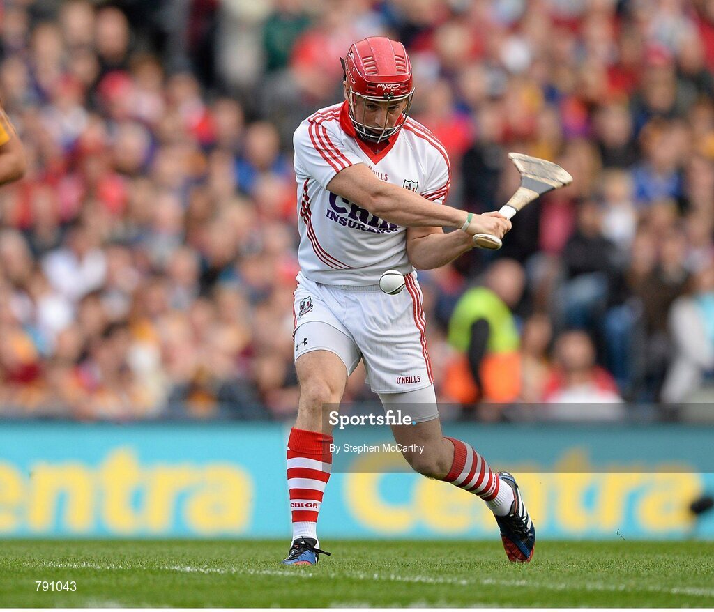 8 September 2013; Anthony Nash, Cork, shoots to score his side's second goal. GAA Hurling All-Ireland Senior Championship Final, Cork v Clare, Croke Park, Dublin. Picture credit: Stephen McCarthy / SPORTSFILE