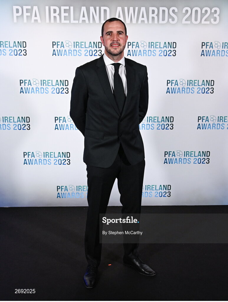 2 December 2023; Guest of Honour John O'Shea during the PFA Ireland Awards 2023 at Anantara The Marker Dublin Hotel in Dublin. Photo by Stephen McCarthy/Sportsfile