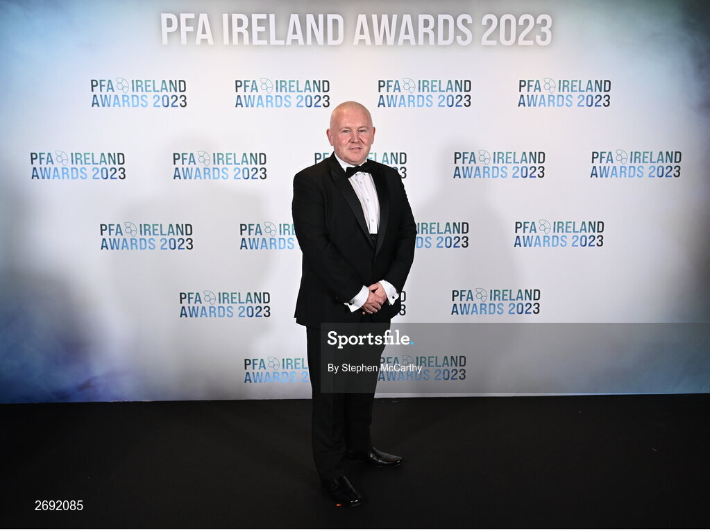 2 December 2023; St Patrick's Athletic head of analysis and coach Graham Kelly during the PFA Ireland Awards 2023 at Anantara The Marker Dublin Hotel in Dublin. Photo by Stephen McCarthy/Sportsfile
