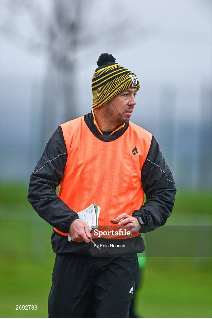3 December 2023; Na Fianna manager Brian Queeney during the Currentaccount.ie LGFA All-Ireland Intermediate Club Championship semi-final match between Glanmire, Cork, and Na Fianna, Meath, at Mallow GAA Grounds in Mallow, Cork. Photo by Eóin Noonan/Sportsfile