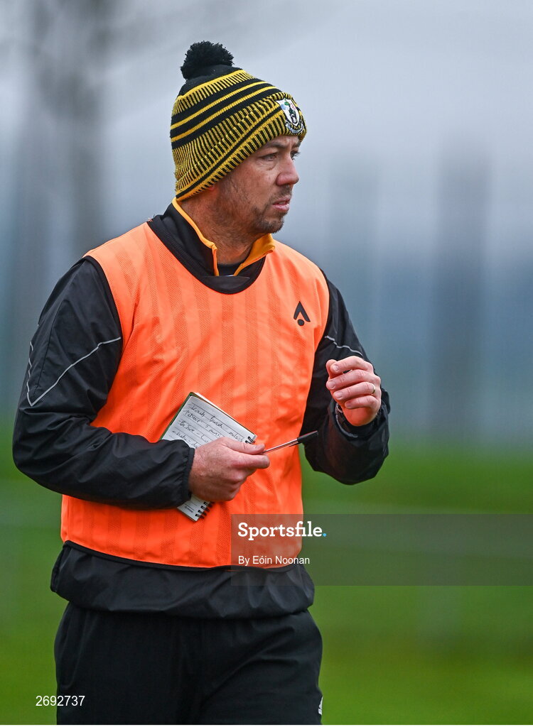 3 December 2023; Na Fianna manager Brian Queeney during the Currentaccount.ie LGFA All-Ireland Intermediate Club Championship semi-final match between Glanmire, Cork, and Na Fianna, Meath, at Mallow GAA Grounds in Mallow, Cork. Photo by Eóin Noonan/Sportsfile
