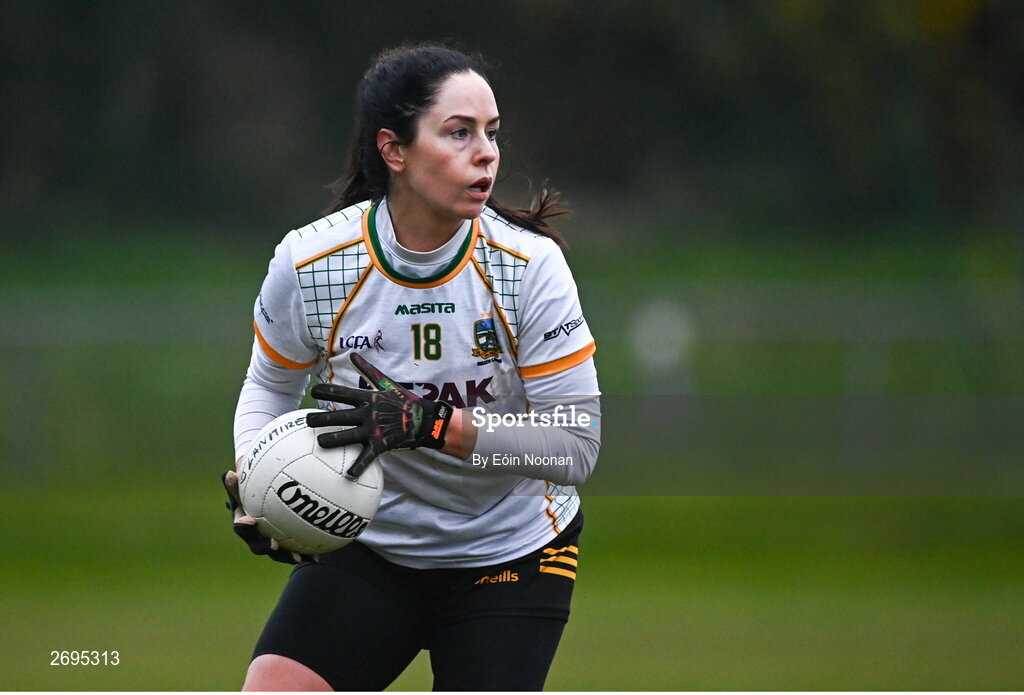 3 December 2023; Aoife McCormack of Na Fianna during the Currentaccount.ie LGFA All-Ireland Intermediate Club Championship semi-final match between Glanmire, Cork, and Na Fianna, Meath, at Mallow GAA Grounds in Mallow, Cork. Photo by Eóin Noonan/Sportsfile