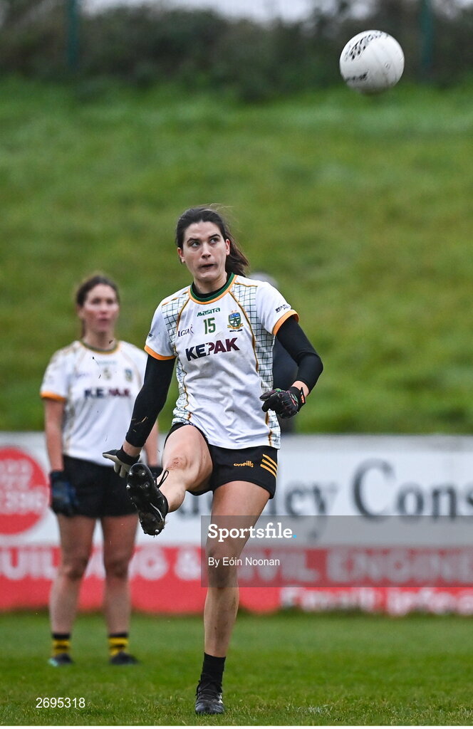 3 December 2023; Leah devine of Na Fianna during the Currentaccount.ie LGFA All-Ireland Intermediate Club Championship semi-final match between Glanmire, Cork, and Na Fianna, Meath, at Mallow GAA Grounds in Mallow, Cork. Photo by Eóin Noonan/Sportsfile