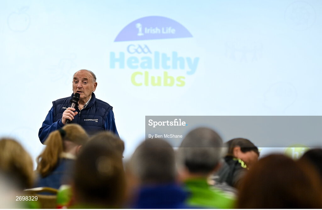 14 December 2023; Mattie Gilroy, chairperson of Connacht GAA Health and Wellbeing, during the Connacht Irish Life GAA Healthy Clubs recognition event at the Connacht GAA Centre of Excellence in Bekan, Mayo. Photo by Ben McShane/Sportsfile