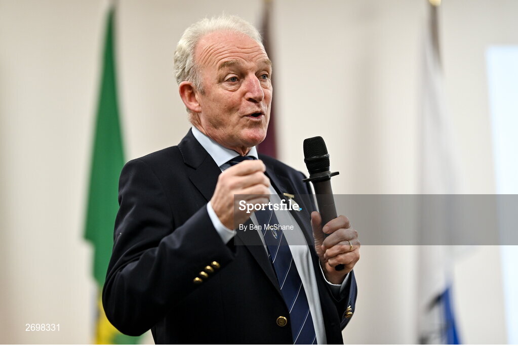 14 December 2023; Connacht GAA Council president John Murphy during the Irish Life Connacht GAA Healthy Clubs recognition event at the Connacht GAA Centre of Excellence in Bekan, Mayo. Photo by Ben McShane/Sportsfile