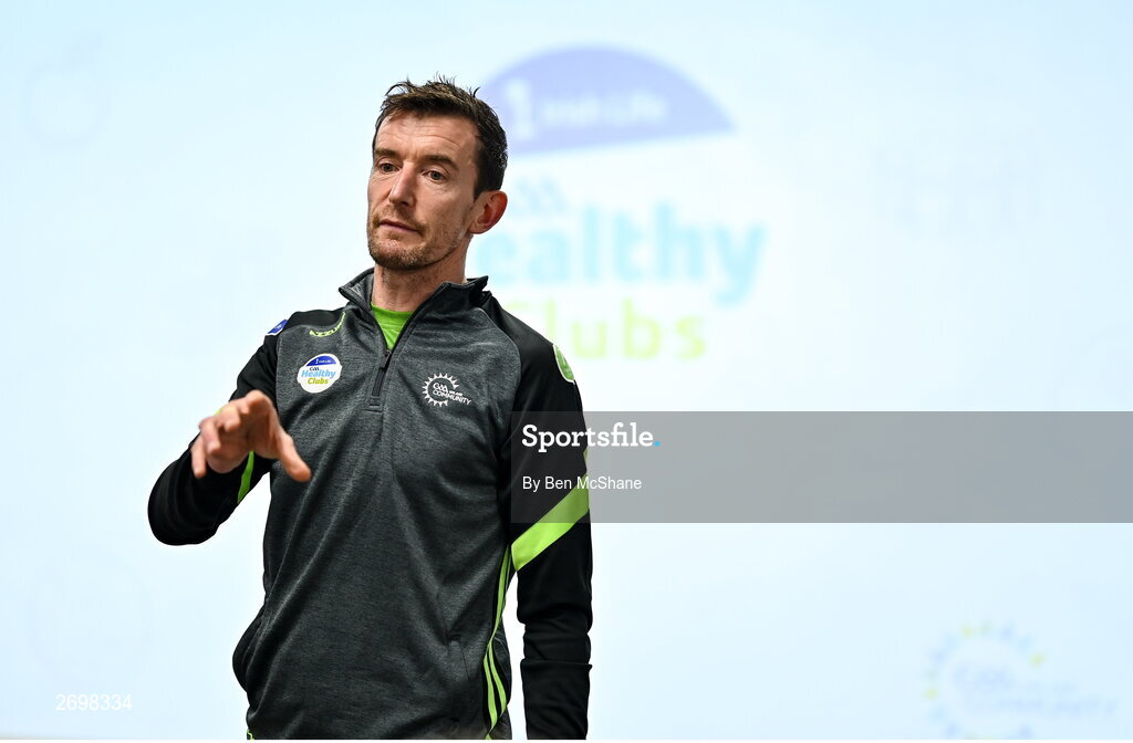 14 December 2023; Stuart Maloney, GAA community and health co-ordinator for Connacht and Munster, during the Irish Life Connacht GAA Healthy Clubs recognition event at the Connacht GAA Centre of Excellence in Bekan, Mayo. Photo by Ben McShane/Sportsfile