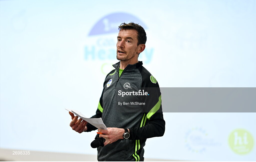 14 December 2023; Stuart Maloney, GAA community and health co-ordinator for Connacht and Munster, during the Irish Life Connacht GAA Healthy Clubs recognition event at the Connacht GAA Centre of Excellence in Bekan, Mayo. Photo by Ben McShane/Sportsfile