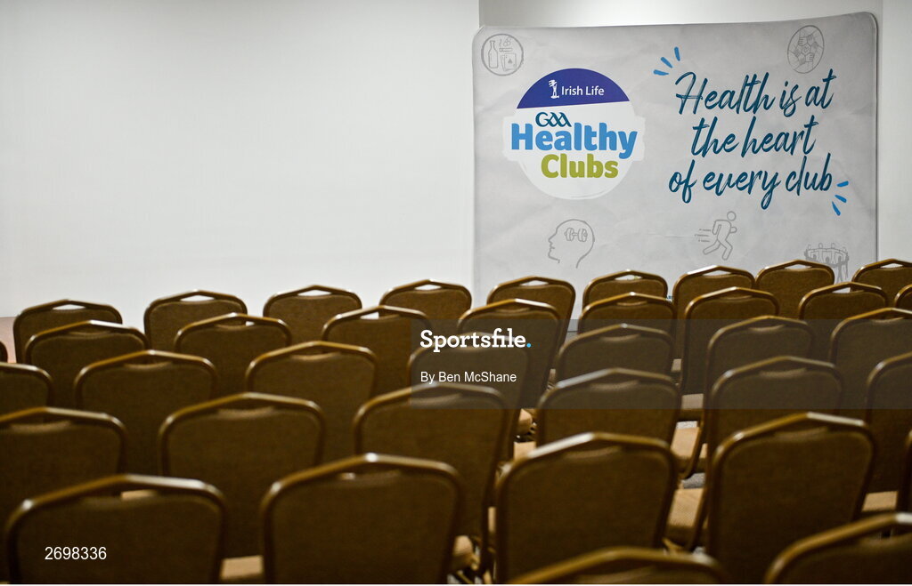 14 December 2023; A general view of the room before the Irish Life Connacht GAA Healthy Clubs recognition event at the Connacht GAA Centre of Excellence in Bekan, Mayo. Photo by Ben McShane/Sportsfile