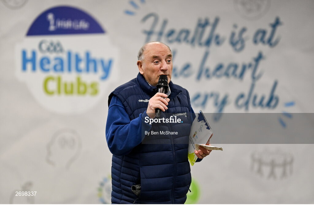 14 December 2023; Mattie Gilroy, chairperson of Connacht GAA Health and Wellbeing, during the Connacht Irish Life GAA Healthy Clubs recognition event at the Connacht GAA Centre of Excellence in Bekan, Mayo. Photo by Ben McShane/Sportsfile