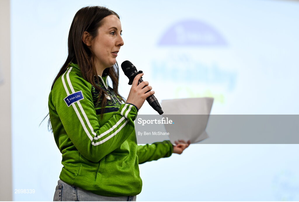 14 December 2023; Brid O'Dwyer, GAA community and health co-ordinator, during the Irish Life Connacht GAA Healthy Clubs recognition event at the Connacht GAA Centre of Excellence in Bekan, Mayo. Photo by Ben McShane/Sportsfile