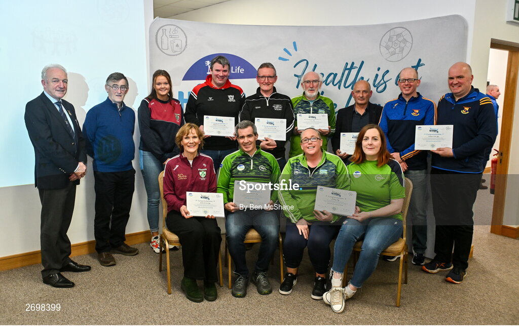 14 December 2023; Sligo representatives during the Irish Life Connacht GAA Healthy Clubs recognition event at the Connacht GAA Centre of Excellence in Bekan, Mayo. Photo by Ben McShane/Sportsfile