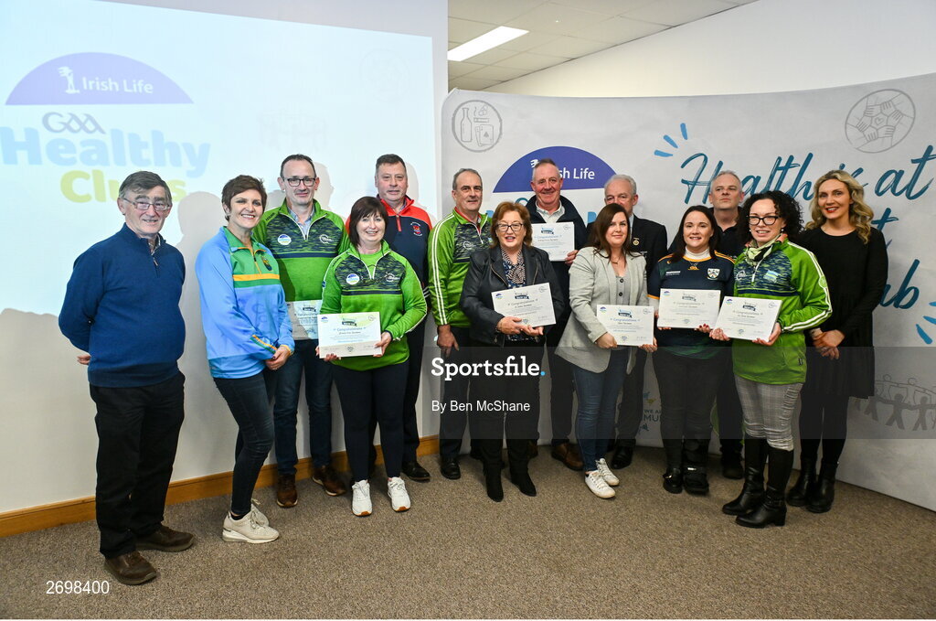 14 December 2023; Roscommon representatives during the Irish Life Connacht GAA Healthy Clubs recognition event at the Connacht GAA Centre of Excellence in Bekan, Mayo. Photo by Ben McShane/Sportsfile