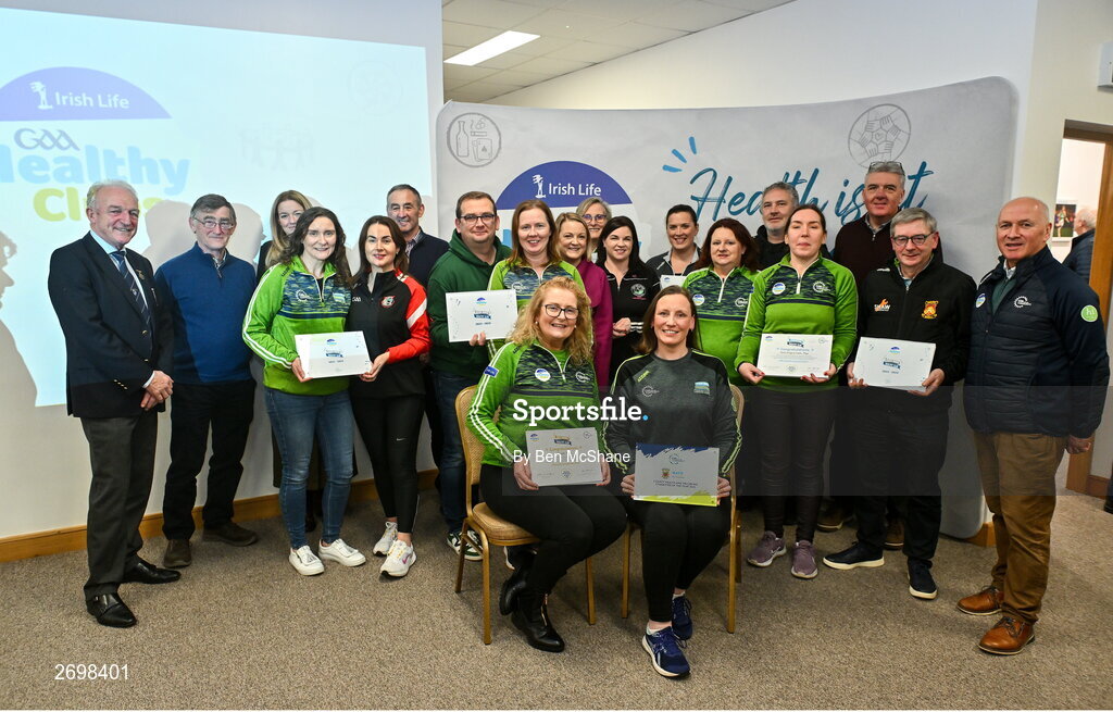 14 December 2023; Mayo representatives during the Irish Life Connacht GAA Healthy Clubs recognition event at the Connacht GAA Centre of Excellence in Bekan, Mayo. Photo by Ben McShane/Sportsfile