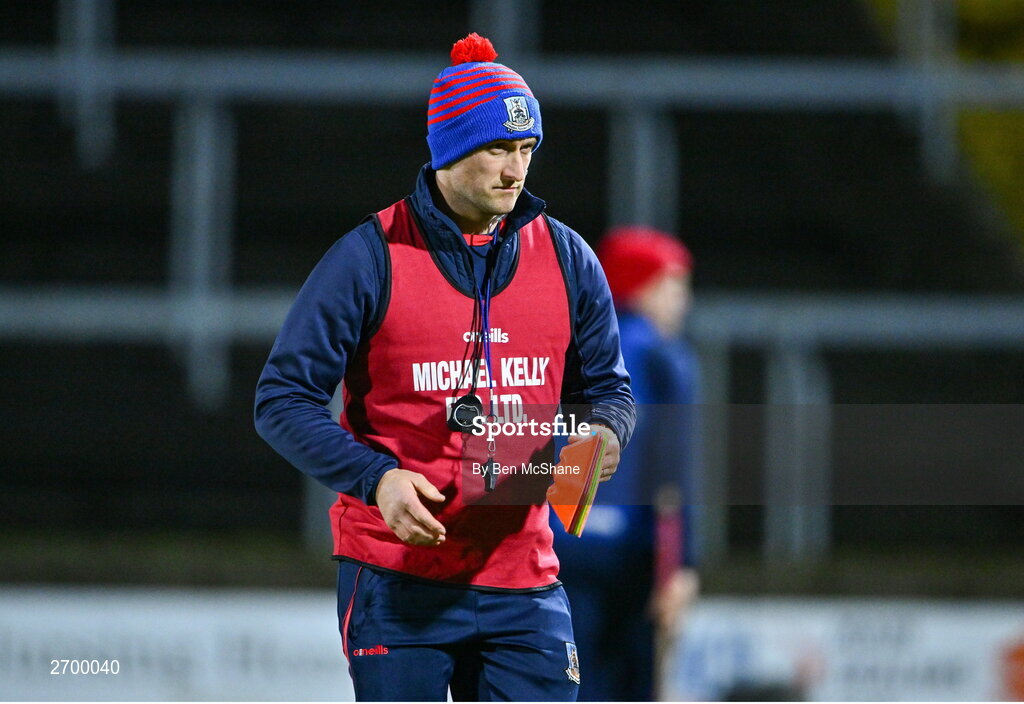 16 December 2023; St Thomas' manager Kenneth Burke before the AIB GAA Hurling All-Ireland Senior Club Championship semi-final match between St Thomas' of Galway and Ballygunner of Waterford at MW Hire O'Moore Park in Portlaoise, Laois. Photo by Ben McShane/Sportsfile