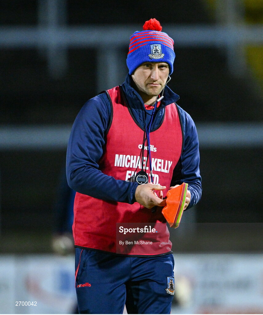 16 December 2023; St Thomas' manager Kenneth Burke before the AIB GAA Hurling All-Ireland Senior Club Championship semi-final match between St Thomas' of Galway and Ballygunner of Waterford at MW Hire O'Moore Park in Portlaoise, Laois. Photo by Ben McShane/Sportsfile