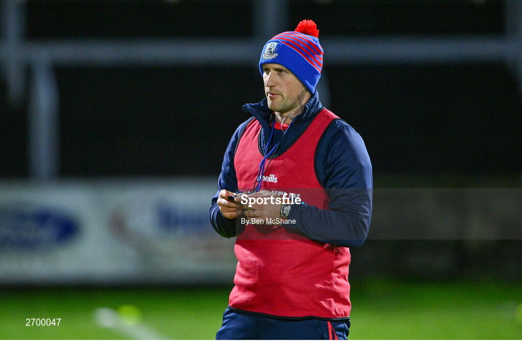 16 December 2023; St Thomas' manager Kenneth Burke before the AIB GAA Hurling All-Ireland Senior Club Championship semi-final match between St Thomas' of Galway and Ballygunner of Waterford at MW Hire O'Moore Park in Portlaoise, Laois. Photo by Ben McShane/Sportsfile