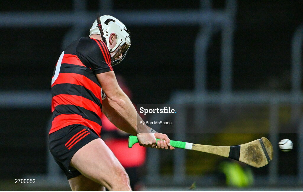 16 December 2023; Dessie Hutchinson of Ballygunner scores his side's second goal during the AIB GAA Hurling All-Ireland Senior Club Championship semi-final match between St Thomas' of Galway and Ballygunner of Waterford at Laois Hire O'Moore Park in Portlaoise, Laois. Photo by Ben McShane/Sportsfile