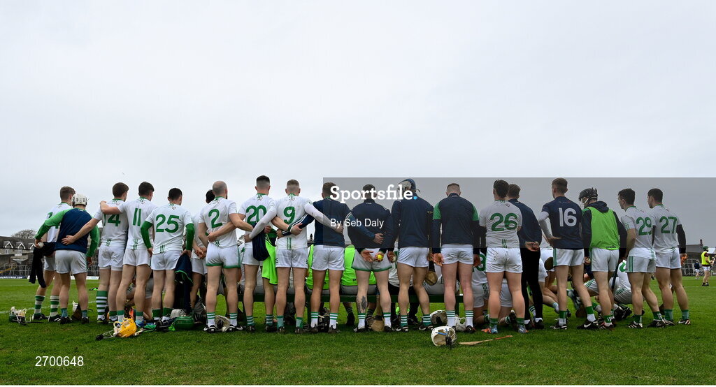 17 December 2023; O'Loughlin Gaels players during the team photograph before the AIB GAA Hurling All-Ireland Club Championship semi-final match between O'Loughlin Gaels, Kilkenny, and Ruairí Óg Cushendall, Antrim, at Páirc Tailteann in Navan, Meath.. Photo by Seb Daly/Sportsfile