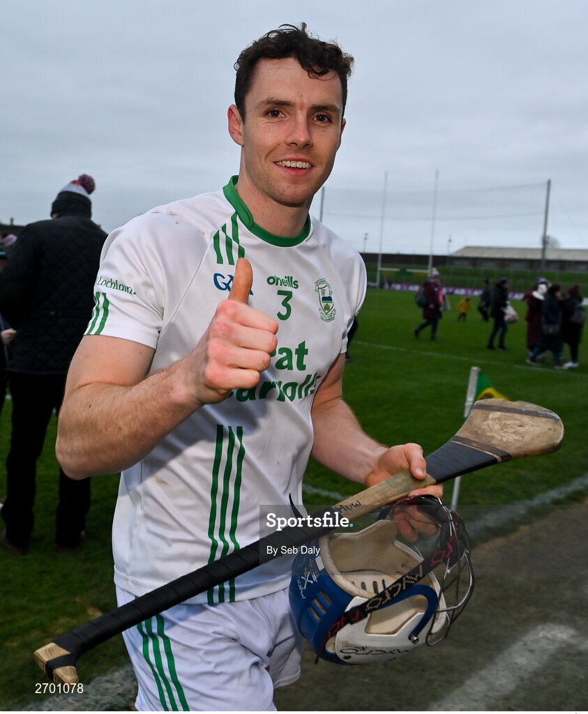 17 December 2023; Huw Lawlor of O’Loughlin Gaels after his side's victory in the AIB GAA Hurling All-Ireland Club Championship semi-final match between O'Loughlin Gaels, Kilkenny, and Ruairí Óg Cushendall, Antrim, at Páirc Tailteann in Navan, Meath. Photo by Seb Daly/Sportsfile