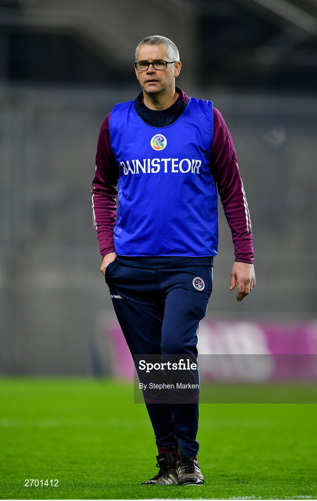 17 December 2023; Dicksboro manager Donal Carroll before the AIB Camogie All-Ireland Senior Club Championship final match between Dicksboro of Kilkenny and Sarsfields of Galway at Croke Park in Dublin. Photo by Stephen Marken/Sportsfile