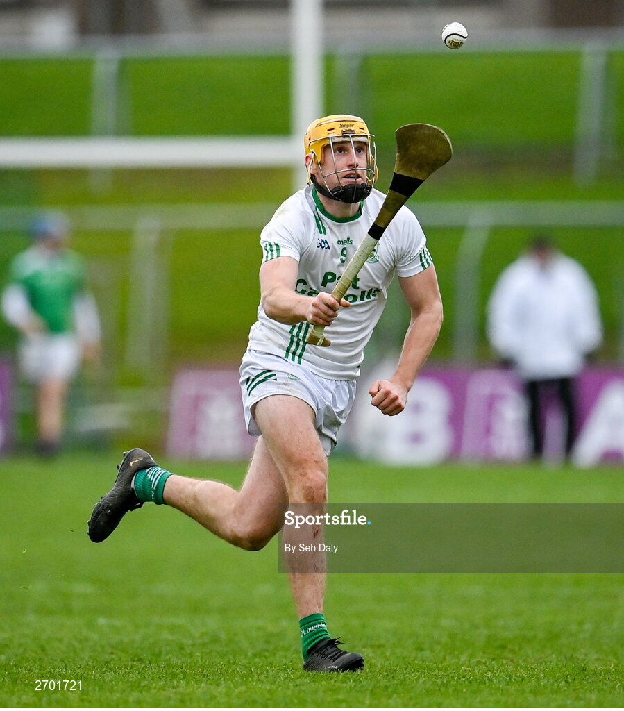17 December 2023; Cian Loy of O’Loughlin Gaels during the AIB GAA Hurling All-Ireland Club Championship semi-final match between O'Loughlin Gaels, Kilkenny, and Ruairí Óg Cushendall, Antrim, at Páirc Tailteann in Navan, Meath. Photo by Seb Daly/Sportsfile