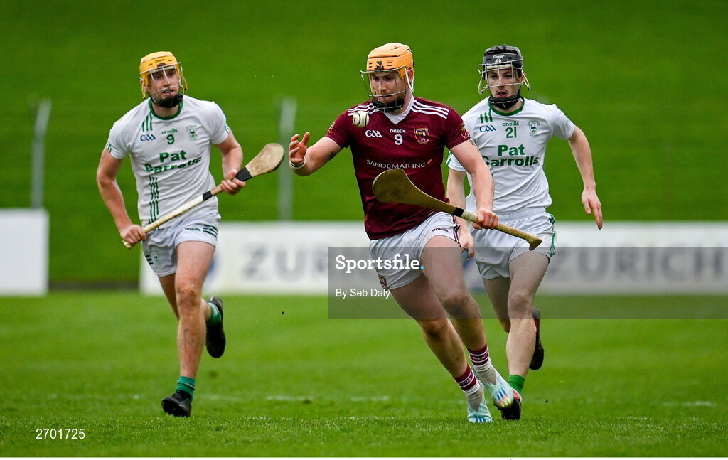 17 December 2023; Ryan McCambridge of Ruairí Óg Cushendall during the AIB GAA Hurling All-Ireland Club Championship semi-final match between O'Loughlin Gaels, Kilkenny, and Ruairí Óg Cushendall, Antrim, at Páirc Tailteann in Navan, Meath. Photo by Seb Daly/Sportsfile