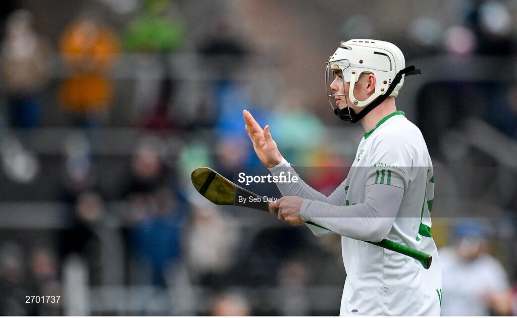 17 December 2023; Owen Wall of O’Loughlin Gaels during the AIB GAA Hurling All-Ireland Club Championship semi-final match between O'Loughlin Gaels, Kilkenny, and Ruairí Óg Cushendall, Antrim, at Páirc Tailteann in Navan, Meath. Photo by Seb Daly/Sportsfile
