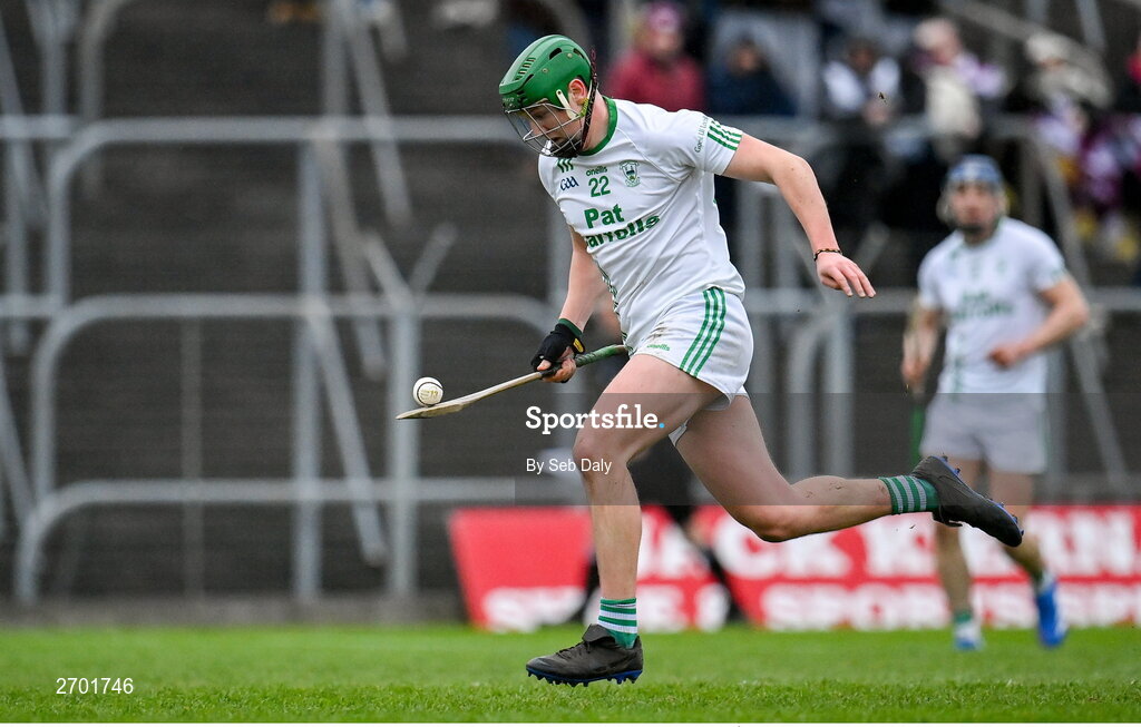 17 December 2023; Luke Hogan of O’Loughlin Gaels during the AIB GAA Hurling All-Ireland Club Championship semi-final match between O'Loughlin Gaels, Kilkenny, and Ruairí Óg Cushendall, Antrim, at Páirc Tailteann in Navan, Meath. Photo by Seb Daly/Sportsfile