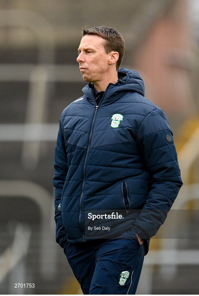 17 December 2023; O'Loughlin Gaels manager Brian Hogan before the AIB GAA Hurling All-Ireland Club Championship semi-final match between O'Loughlin Gaels, Kilkenny, and Ruairí Óg Cushendall, Antrim, at Páirc Tailteann in Navan, Meath. Photo by Seb Daly/Sportsfile