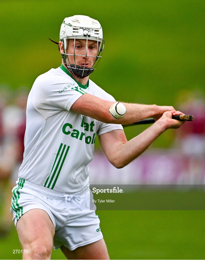 17 December 2023; Mark Bergin of O’Loughlin Gaels during the AIB GAA Hurling All-Ireland Club Championship semi-final match between O'Louglin Gaels, Kilkenny, and Ruairí Óg Cushendall, Antrim, at Páirc Tailteann in Navan, Meath. Photo by Tyler Miller/Sportsfile