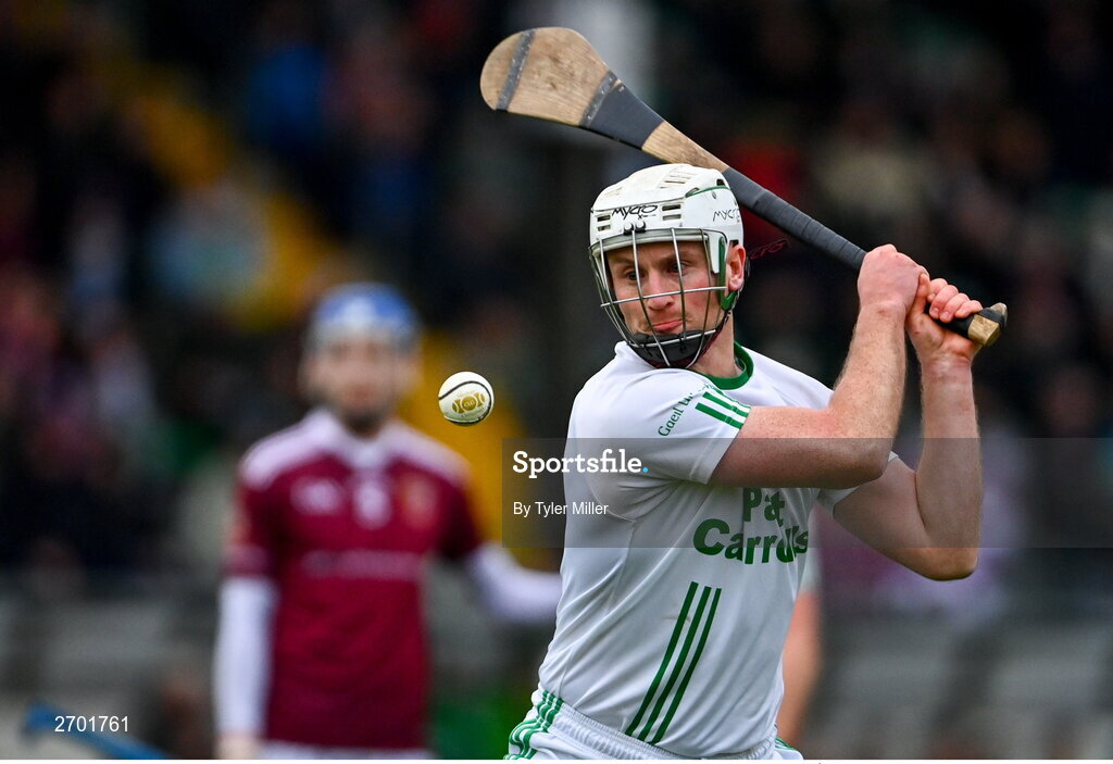 17 December 2023; Mark Bergin of O’Loughlin Gaels during the AIB GAA Hurling All-Ireland Club Championship semi-final match between O'Louglin Gaels, Kilkenny, and Ruairí Óg Cushendall, Antrim, at Páirc Tailteann in Navan, Meath. Photo by Tyler Miller/Sportsfile