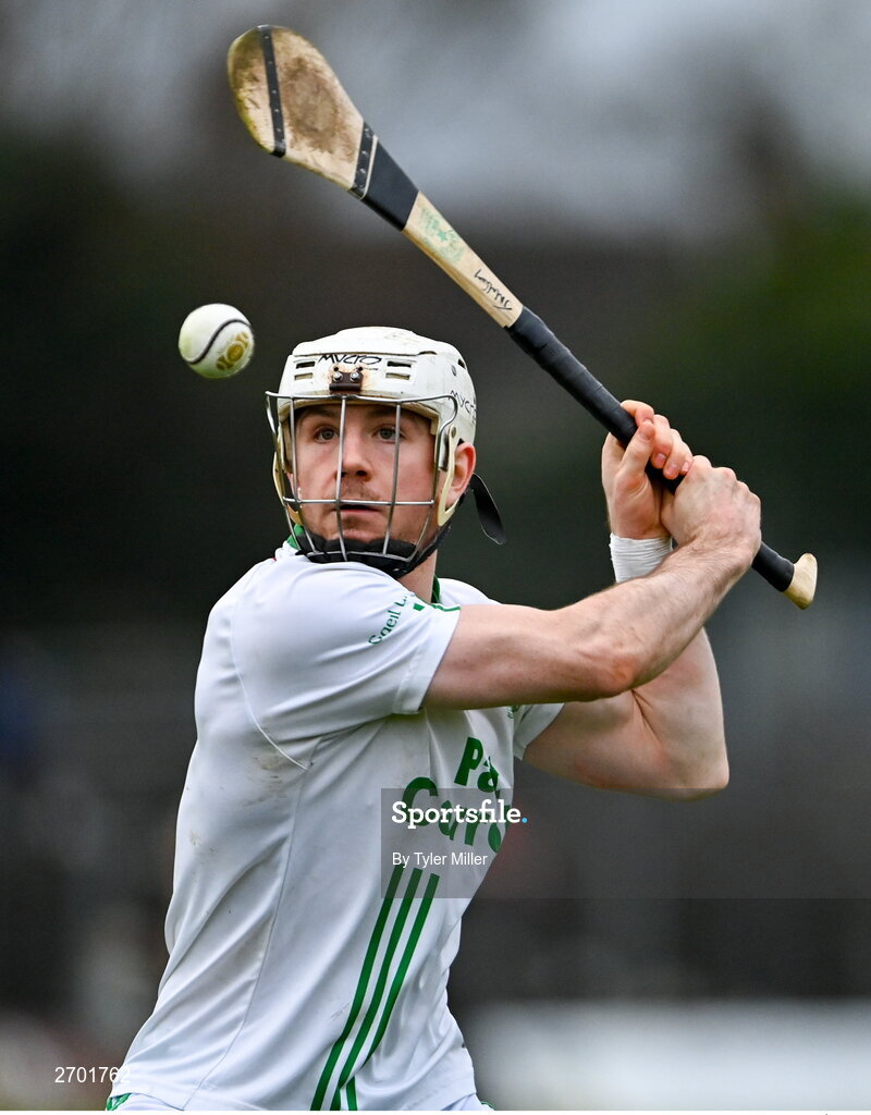 17 December 2023; Jordan Molloy of O’Loughlin Gaels during the AIB GAA Hurling All-Ireland Club Championship semi-final match between O'Louglin Gaels, Kilkenny, and Ruairí Óg Cushendall, Antrim, at Páirc Tailteann in Navan, Meath. Photo by Tyler Miller/Sportsfile