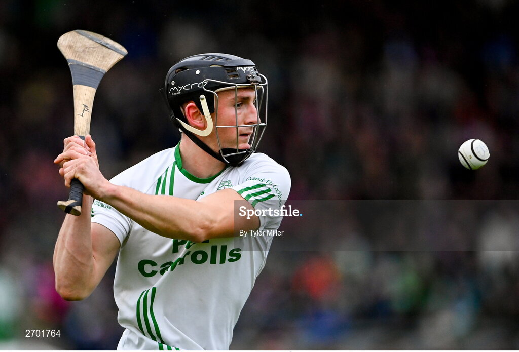 17 December 2023; Mikey Butler of O’Loughlin Gaels during the AIB GAA Hurling All-Ireland Club Championship semi-final match between O'Louglin Gaels, Kilkenny, and Ruairí Óg Cushendall, Antrim, at Páirc Tailteann in Navan, Meath. Photo by Tyler Miller/Sportsfile