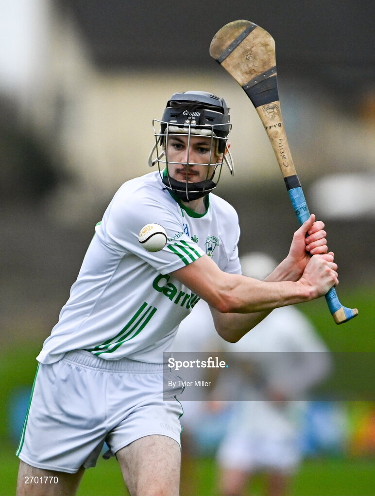 17 December 2023; Conor Kelly of O’Loughlin Gaels during the AIB GAA Hurling All-Ireland Club Championship semi-final match between O'Louglin Gaels, Kilkenny, and Ruairí Óg Cushendall, Antrim, at Páirc Tailteann in Navan, Meath. Photo by Tyler Miller/Sportsfile