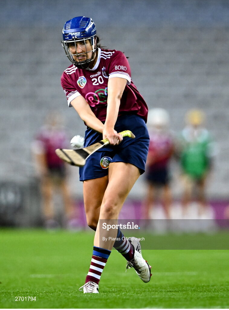 17 December 2023; Lucinda Gahan of Dicksboro during the AIB Camogie All-Ireland Senior Club Championship final match between Dicksboro of Kilkenny and Sarsfields of Galway at Croke Park in Dublin. Photo by Piaras Ó Mídheach/Sportsfile