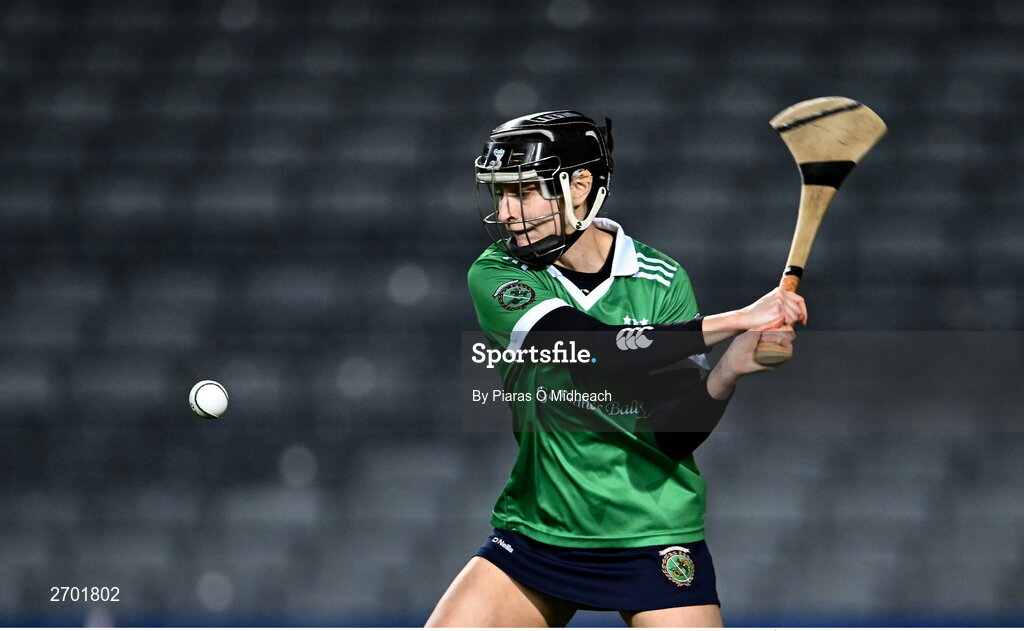 17 December 2023; Sarsfields goalkeeper Laura Glynn during the AIB Camogie All-Ireland Senior Club Championship final match between Dicksboro of Kilkenny and Sarsfields of Galway at Croke Park in Dublin. Photo by Piaras Ó Mídheach/Sportsfile