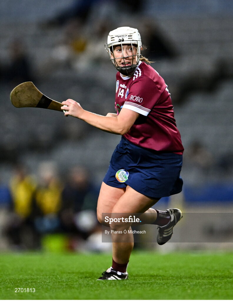 17 December 2023; Orla Hanrick of Dicksboro during the AIB Camogie All-Ireland Senior Club Championship final match between Dicksboro of Kilkenny and Sarsfields of Galway at Croke Park in Dublin. Photo by Piaras Ó Mídheach/Sportsfile