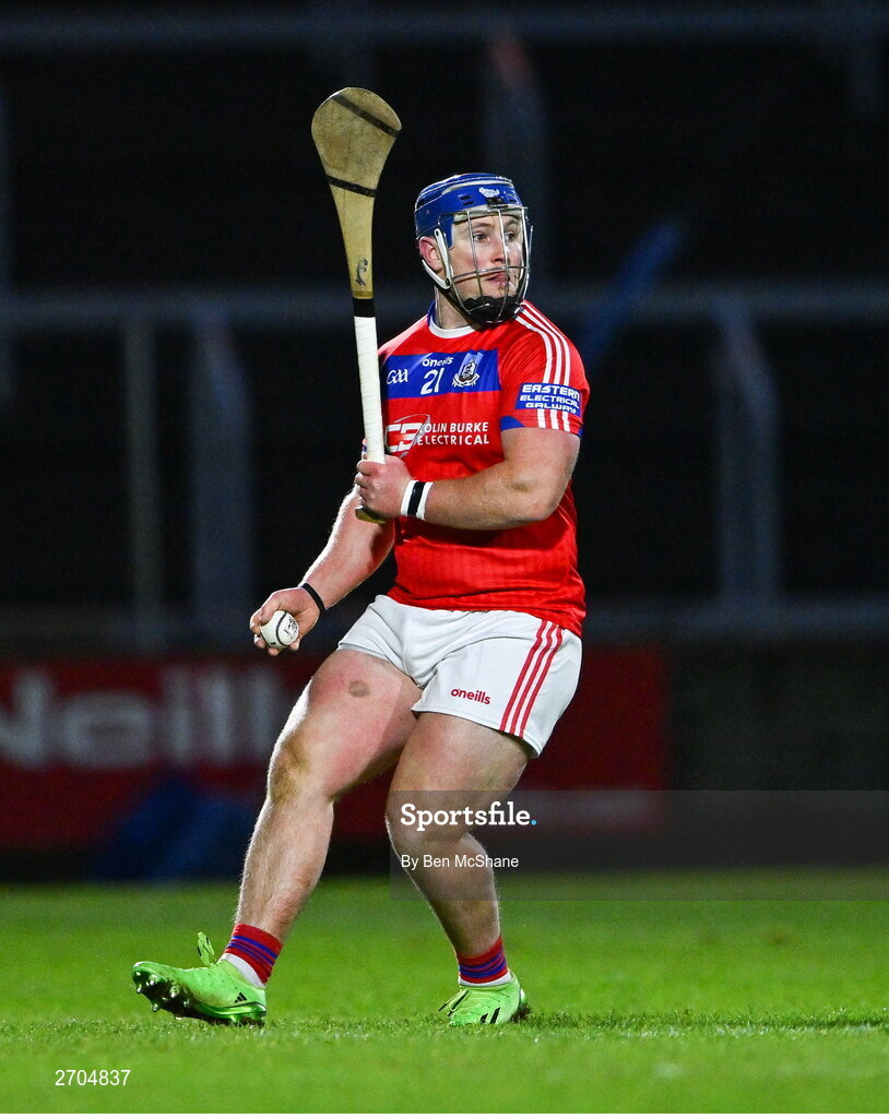 16 December 2023; Bernard Burke of St Thomas' during the AIB GAA Hurling All-Ireland Senior Club Championship semi-final match between St Thomas' of Galway and Ballygunner of Waterford at Laois Hire O'Moore Park in Portlaoise, Laois. Photo by Ben McShane/Sportsfile