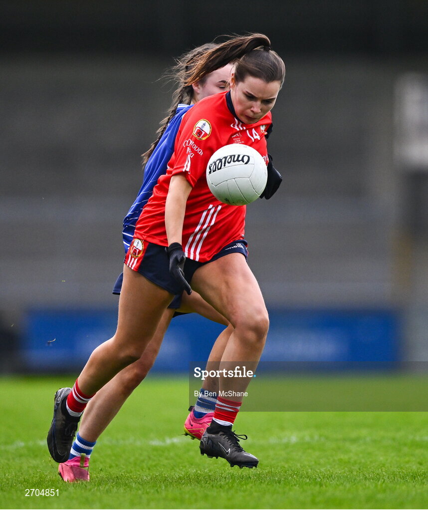 17 December 2023; Kate O'Donovan of O'Donovan Rossa during the Currentaccount.ie LGFA All-Ireland Junior Club Championship final match between Claremorris of Mayo and O'Donovan Rossa of Cork at Parnell Park in Dublin. Photo by Ben McShane/Sportsfile
