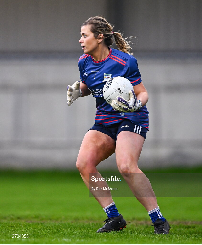17 December 2023; Claremorris goalkeeper Claire Keane during the Currentaccount.ie LGFA All-Ireland Junior Club Championship final match between Claremorris of Mayo and O'Donovan Rossa of Cork at Parnell Park in Dublin. Photo by Ben McShane/Sportsfile