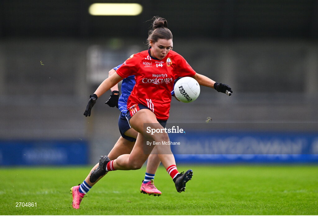 17 December 2023; Kate O'Donovan of O'Donovan Rossa during the Currentaccount.ie LGFA All-Ireland Junior Club Championship final match between Claremorris of Mayo and O'Donovan Rossa of Cork at Parnell Park in Dublin. Photo by Ben McShane/Sportsfile