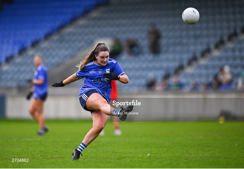 17 December 2023; Rebecca Kean of Claremorris during the Currentaccount.ie LGFA All-Ireland Junior Club Championship final match between Claremorris of Mayo and O'Donovan Rossa of Cork at Parnell Park in Dublin. Photo by Ben McShane/Sportsfile