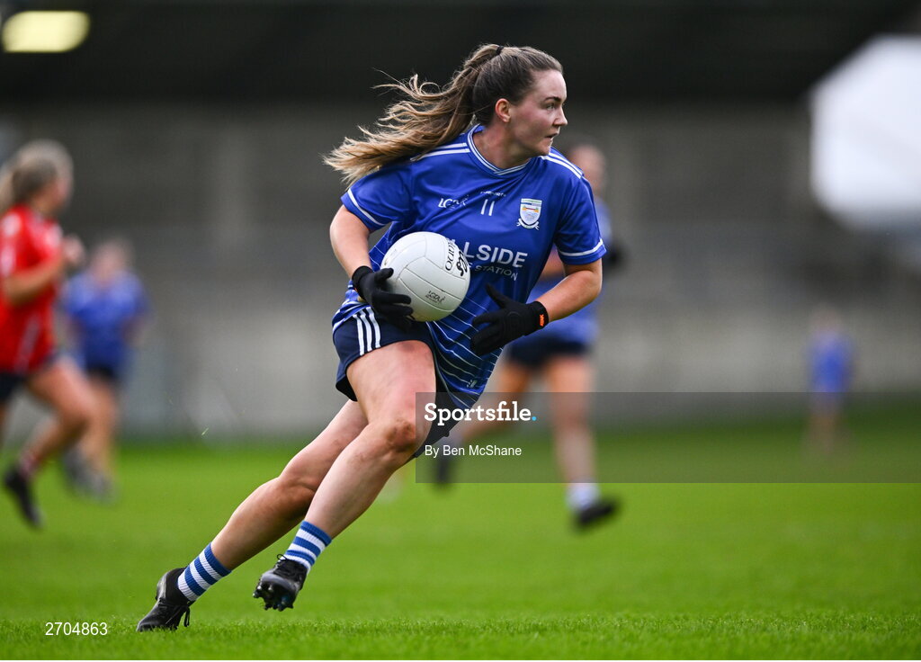 17 December 2023; Rebecca Kean of Claremorris during the Currentaccount.ie LGFA All-Ireland Junior Club Championship final match between Claremorris of Mayo and O'Donovan Rossa of Cork at Parnell Park in Dublin. Photo by Ben McShane/Sportsfile