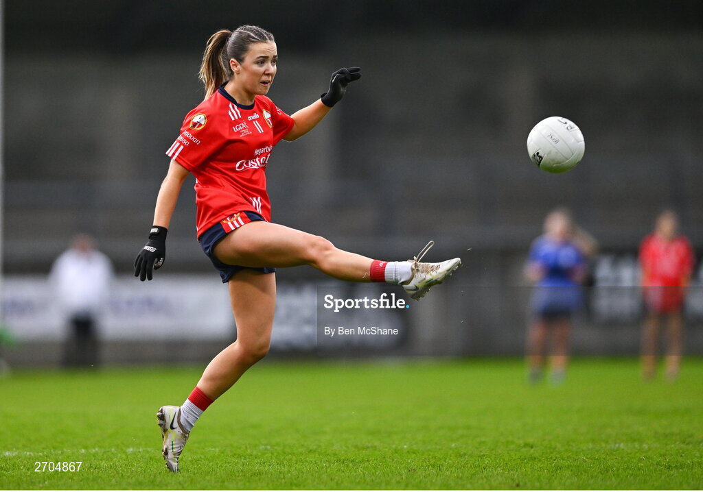 17 December 2023; Emma Hurley of O'Donovan Rossa during the Currentaccount.ie LGFA All-Ireland Junior Club Championship final match between Claremorris of Mayo and O'Donovan Rossa of Cork at Parnell Park in Dublin. Photo by Ben McShane/Sportsfile