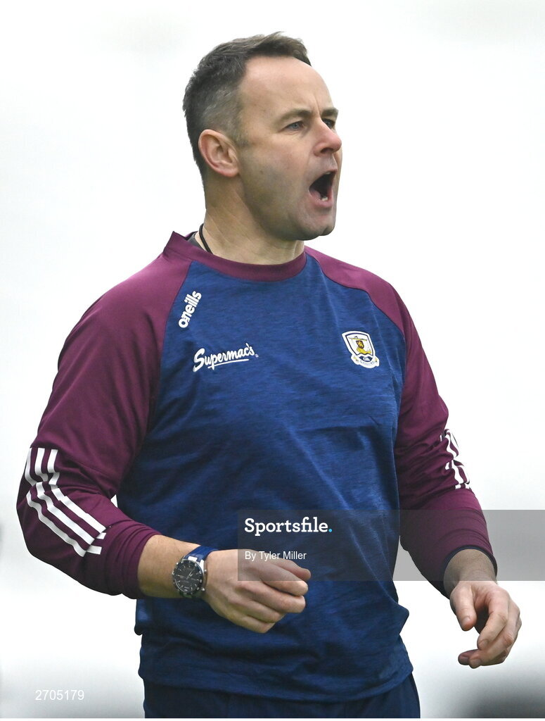 4 January 2024; Galway manager Declan Molloy during the Connacht Hurling League semi-final match between Galway and New York at University of Galway Connacht GAA AirDome in Bekan, Mayo. Photo by Tyler Miller/Sportsfile
