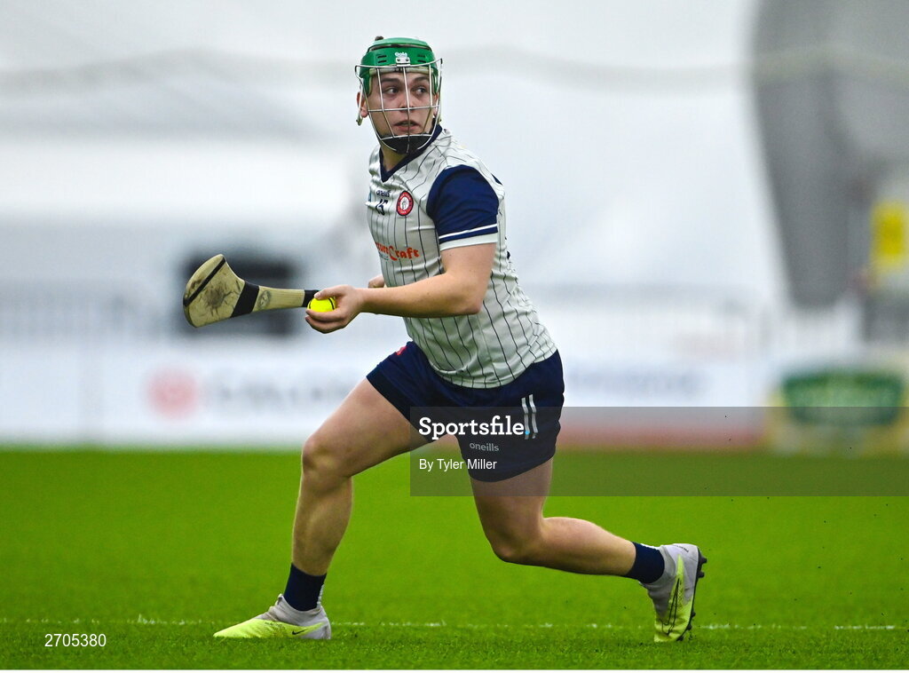 4 January 2024; Aidan Organ of New York during the Connacht Hurling League semi-final match between Galway and New York at University of Galway Connacht GAA AirDome in Bekan, Mayo. Photo by Tyler Miller/Sportsfile