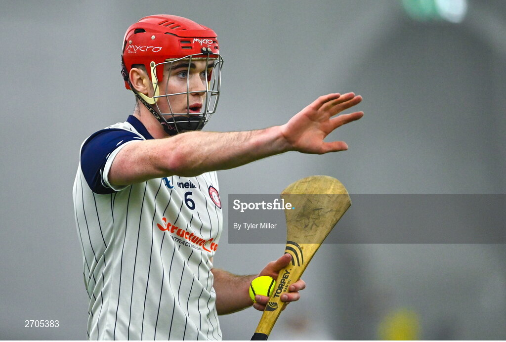 4 January 2024; Darragh Moran of New York during the Connacht Hurling League semi-final match between Galway and New York at University of Galway Connacht GAA AirDome in Bekan, Mayo. Photo by Tyler Miller/Sportsfile