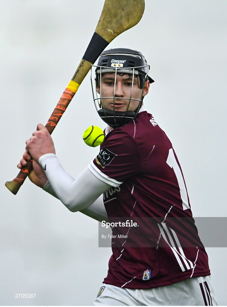 4 January 2024; Sean Ó'Conghaile of Galway during the Connacht Hurling League semi-final match between Galway and New York at University of Galway Connacht GAA AirDome in Bekan, Mayo. Photo by Tyler Miller/Sportsfile
