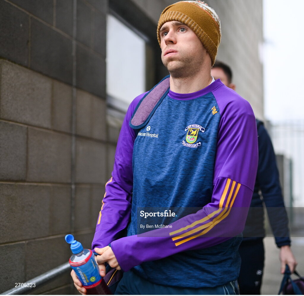 7 January 2024; Paul Mannion of Kilmacud Crokes arrives before the AIB GAA Football All-Ireland Senior Club Championship semi-final match between Kilmacud Crokes of Dublin, and Glen of Derry, at Páirc Esler in Newry, Down. Photo by Ben McShane/Sportsfile
